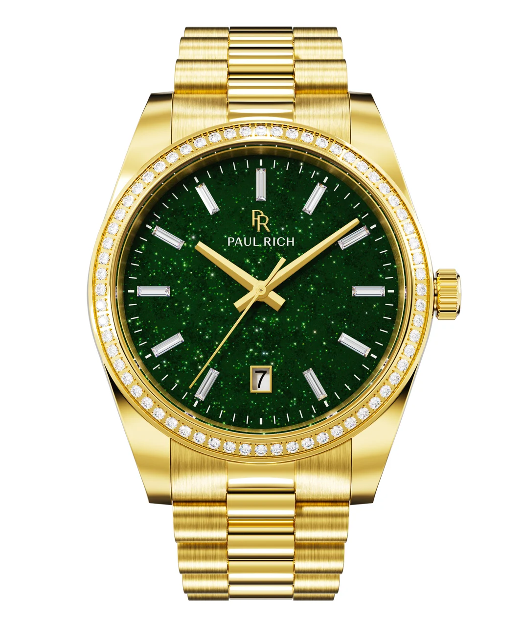 Paul Rich Legacy MoissanitePR179G - Aventurine Gold Green 40 mm kol saati
