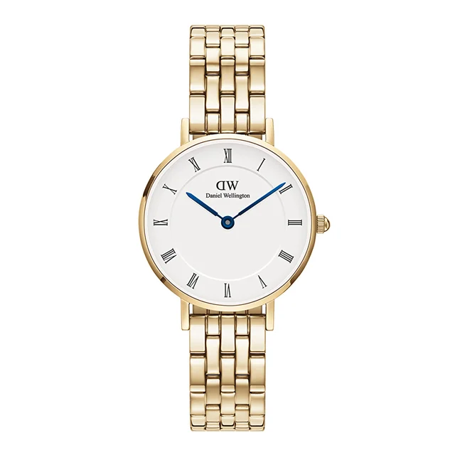 DANIEL WELLINGTON Petite Roman Numerals 5-Link Gold DW00600682 kol saati