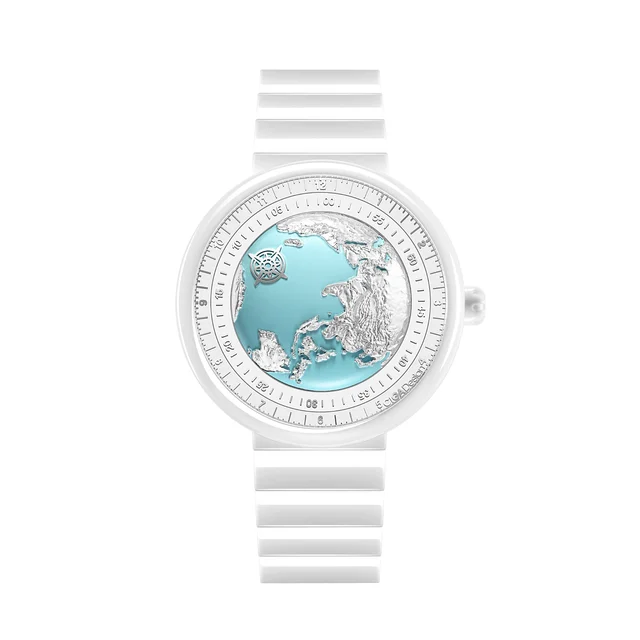 CIGA Design Mechanical Watch Blue Planet · Ice Age U030-WU01-7W kol saati