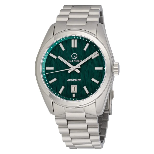 Islander Upper Brookville Automatic Dress Watch with Hunter Green Dial #ISL-288 kol saati