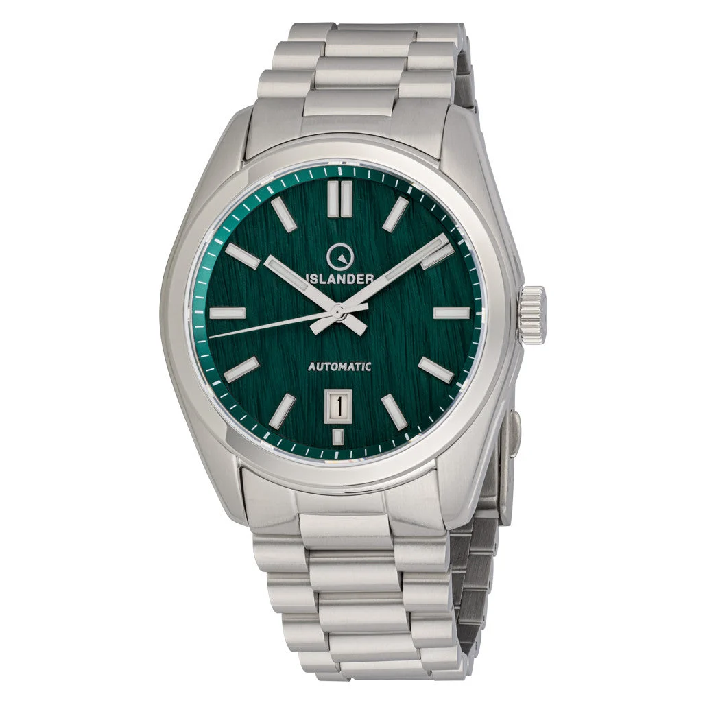 Islander Upper Brookville Automatic Dress Watch with Hunter Green Dial #ISL-288 47.5 mm kol saati