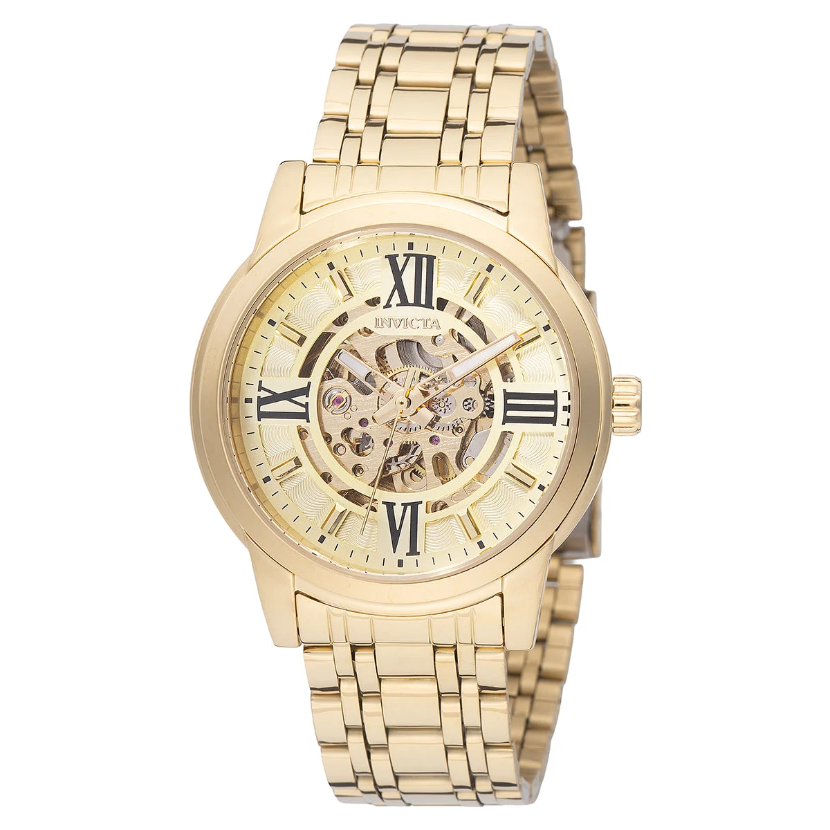 Invicta Objet D Art Automatic Watch w/ Skeleton Dial - 41mm. Gold (69129) 41 mm kol saati