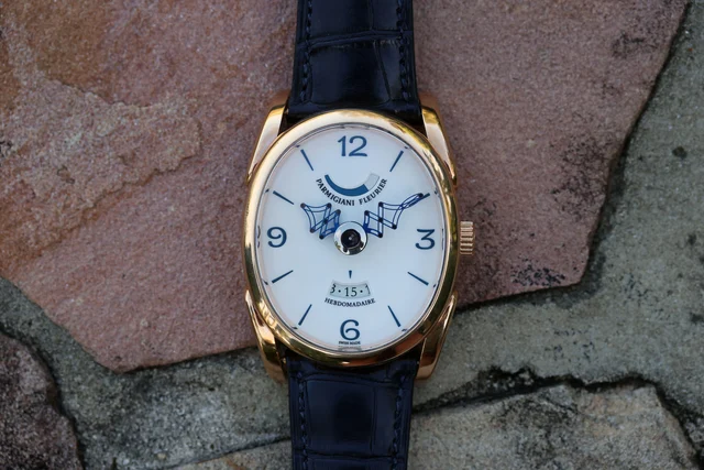 Parmigiani Fleurier Ovale Pantographe 8-Day with Telescoping kol saati