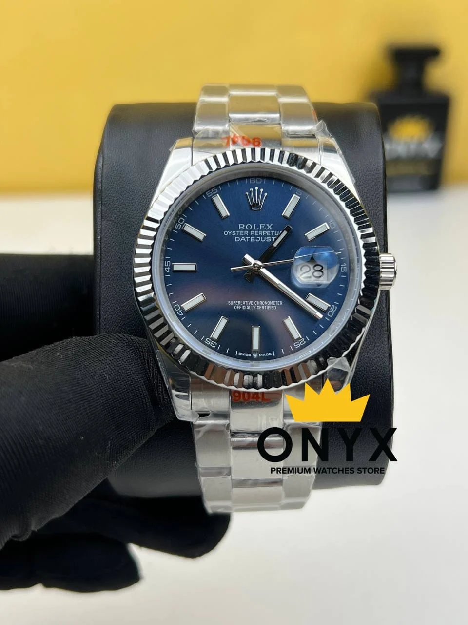 Rolex Date Just Blue Dial Oyster 41mm-Automatic Movement 41 mm kol saati