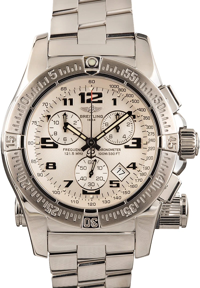Breitling Emergency Mission Silver Dial A7332211/G616 45 mm kol saati