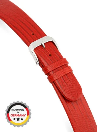 RIOS Grained Leather Bolivia - Red - Teju Lizard Grained 4208/RI kol saati