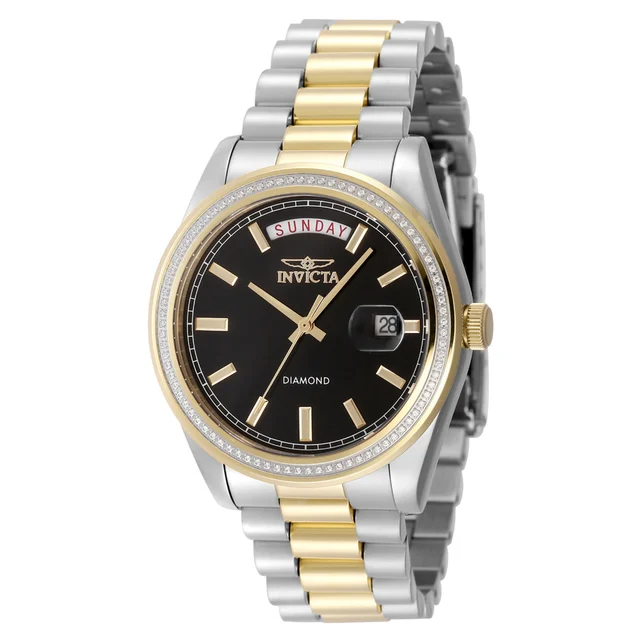 Invicta Elite Diamond 0.30 Carat Diamond Watch - 38mm, Gold, Steel (48765) kol saati