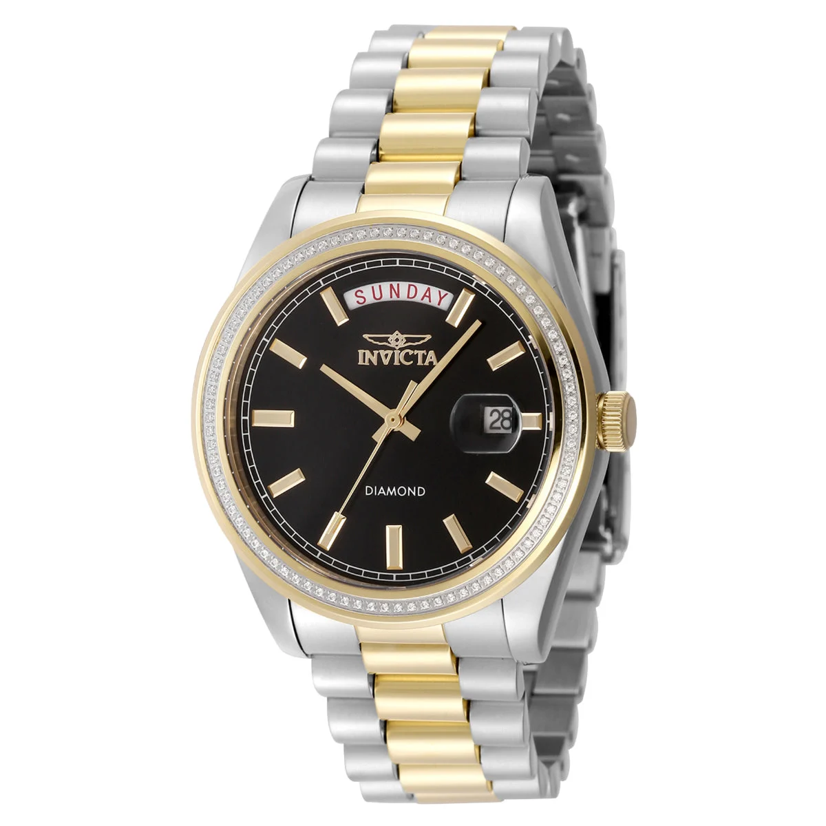 Invicta Elite Diamond 0.30 Carat Diamond Watch - 38mm, Gold, Steel (48765) 38 mm kol saati