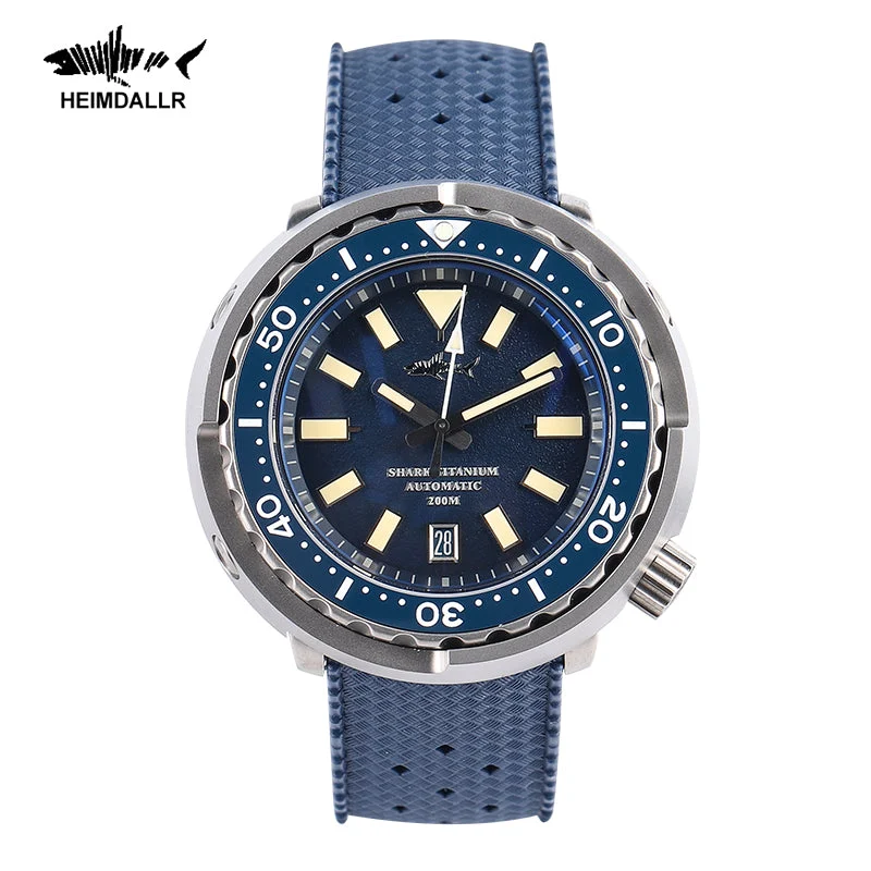 Heimdallr Titanium Tuna Can Watch 海米德钛罐头-灰面橙色胶带870 47 mm kol saati