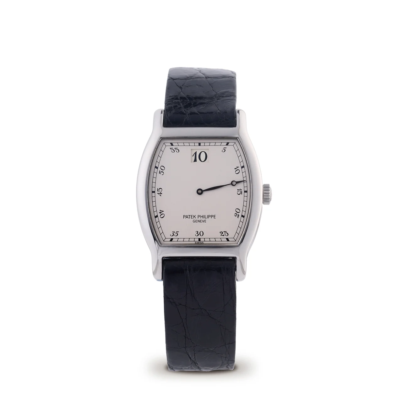 Patek Philippe PATEK PHILIPPE, REF. 3969, JUMP HOUR, PINK GOLD A fine and limited manual wind, 18k pink gold wristwatch with jump hour. kol saati
