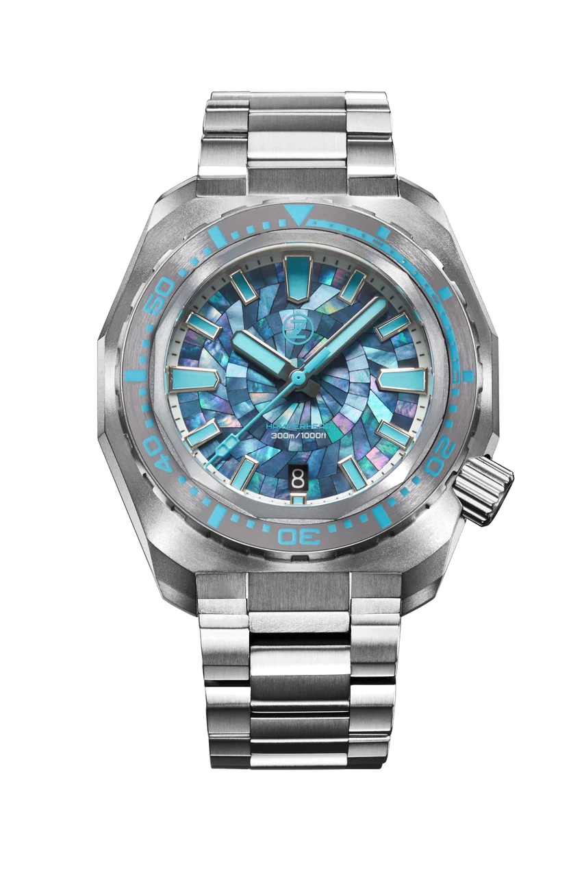 Zelos Hammerhead V3 300m Ti 'Mosaic MOP' 44 mm kol saati