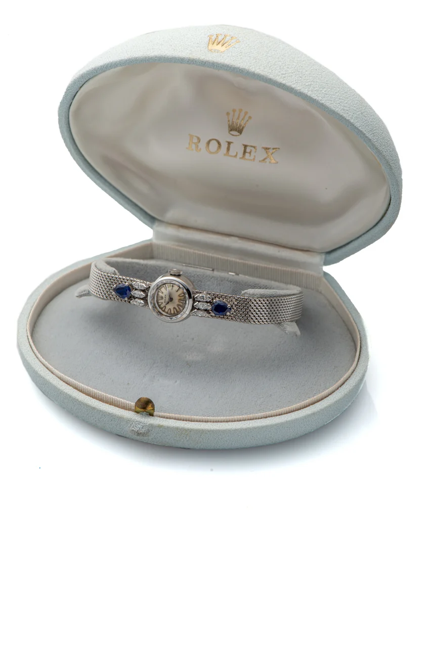 Rolex ROLEX, REF. 2298, DIAMOND AND SAPPHIRE, WHITE GOLD kol saati