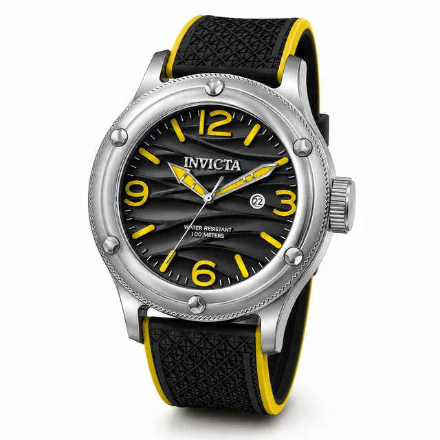 Invicta Pro Diver Oceanic Motion Watch - 48mm. Yellow. Black (50305) kol saati