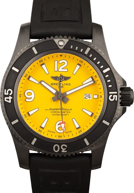 Breitling Superocean Yellow Dial M17368 kol saati