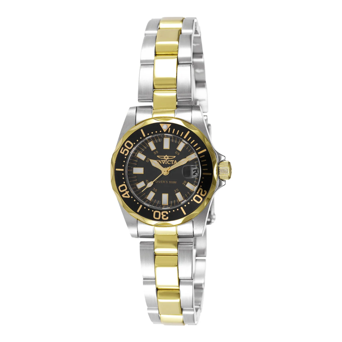 Invicta Signature Swiss Ronda 585 Caliber Watch - 27mm, Steel, Gold (ZG-7063) 27 mm kol saati