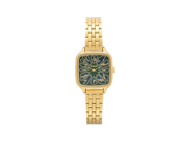 Komono Kate Flower Estate Gold Green KOM-W4490 kol saati