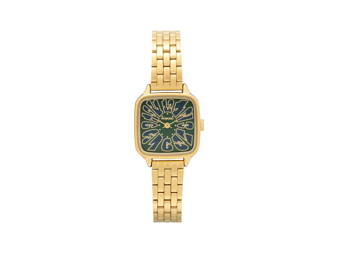 Komono Kate Flower Estate Gold Green KOM-W4490 kol saati