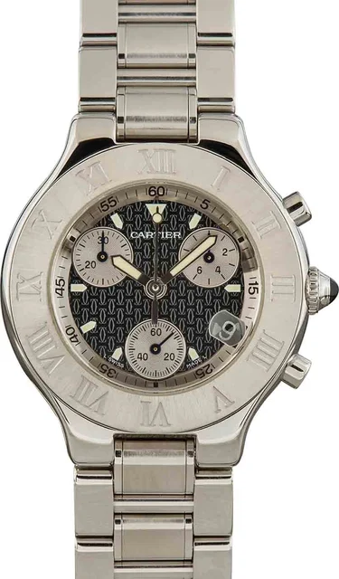 Cartier CARTIER REF. 2424 MUST 21 CHRONOGRAPH QUARTZ STEEL kol saati