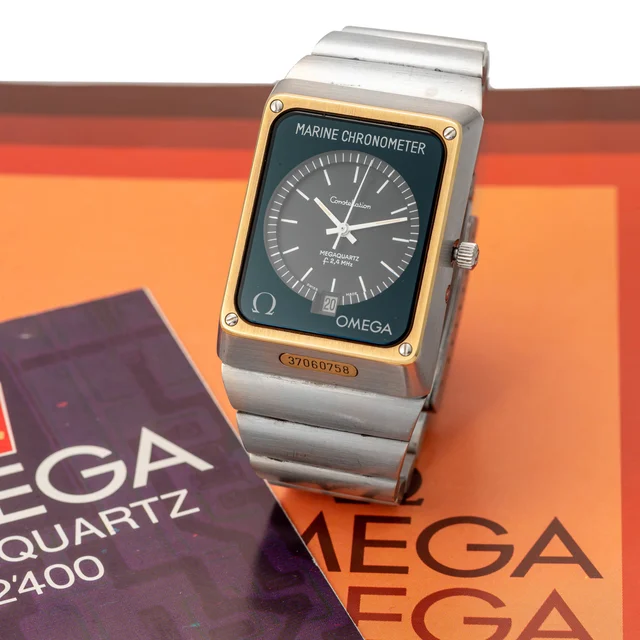 OMEGA OMEGA, REF. 198.0092, CONSTELLATION MEGAQUARTZ, MARINE CHRONOMETER, STEEL kol saati
