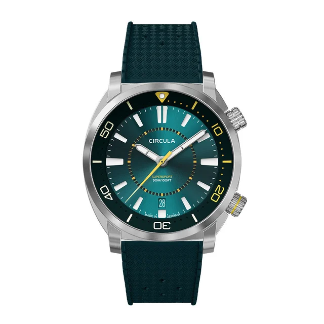 Circula SuperSport Automatic Dive Watch with Petrol Dial #SE-ST-PP kol saati