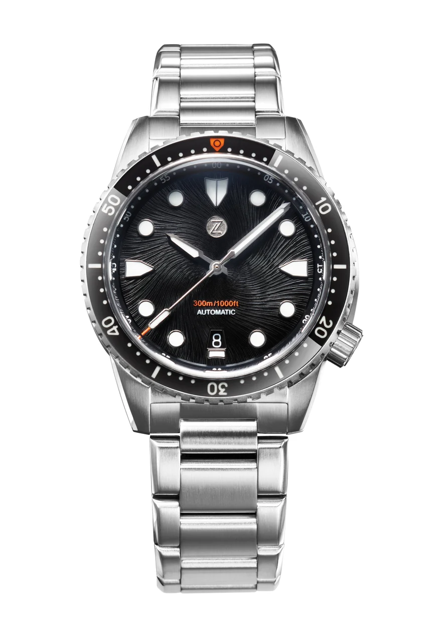 Zelos Mako 300m Diver 'Satin Black' 40 mm kol saati