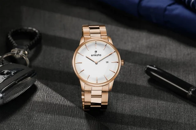 Enkatawatches Vega White kol saati