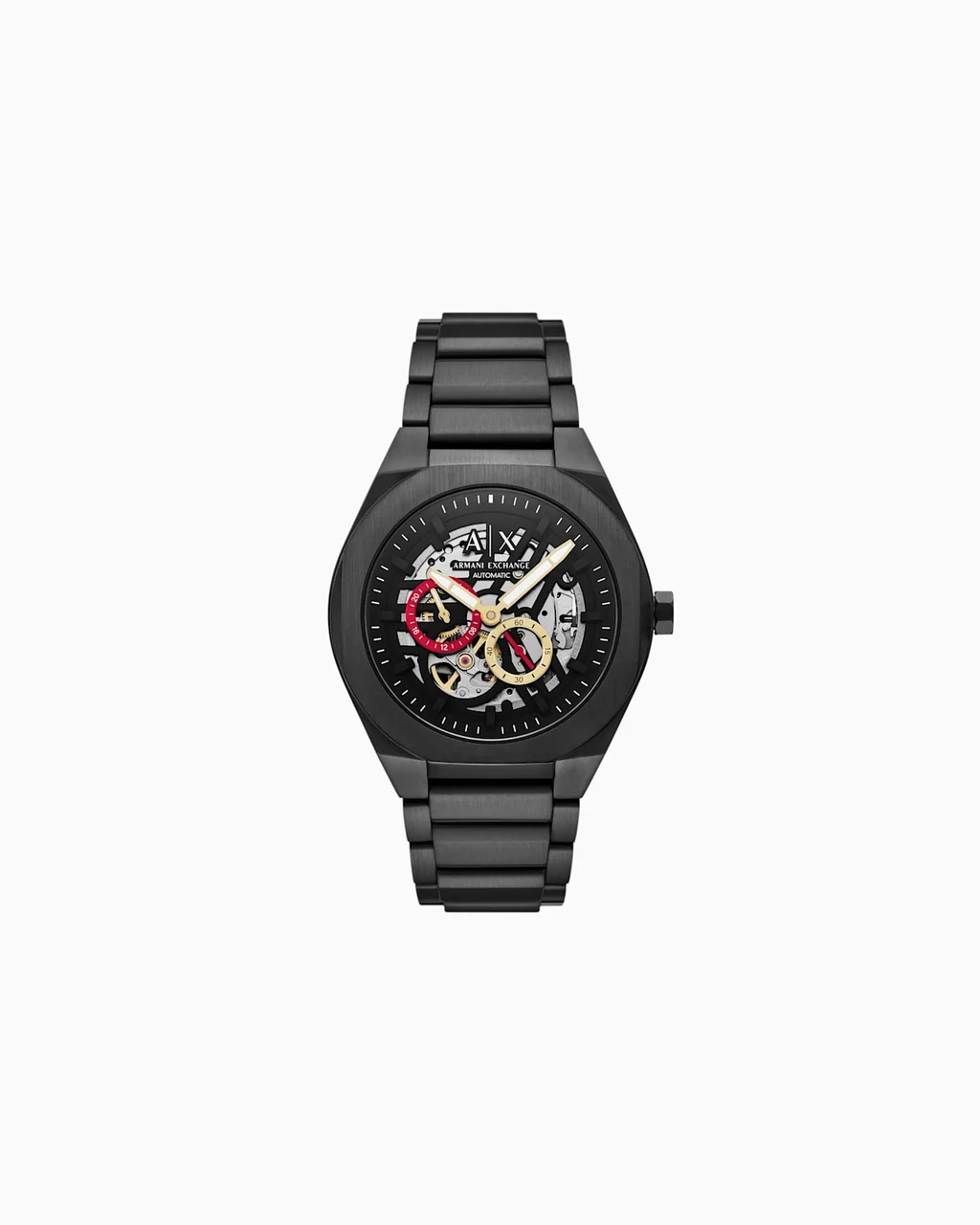 Armani Exchange Sync Automatic Black Stainless Steel Watch AX4196 44 mm kol saati