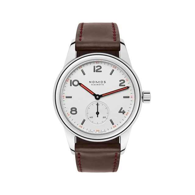 NOMOS Glashütte Club White Dial 36mm Sapphire Crystal Glass Back 703.1 kol saati