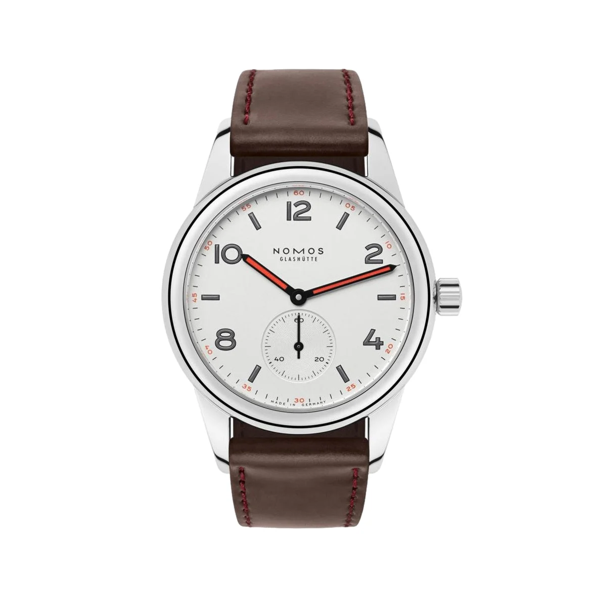 NOMOS Glashütte Club White Dial 36mm Sapphire Crystal Glass Back 703.1 36 mm kol saati