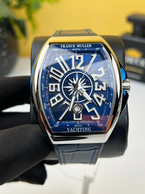 Franck Muller Vanguard Yachting 45mm Blue, Swiss Movement kol saati