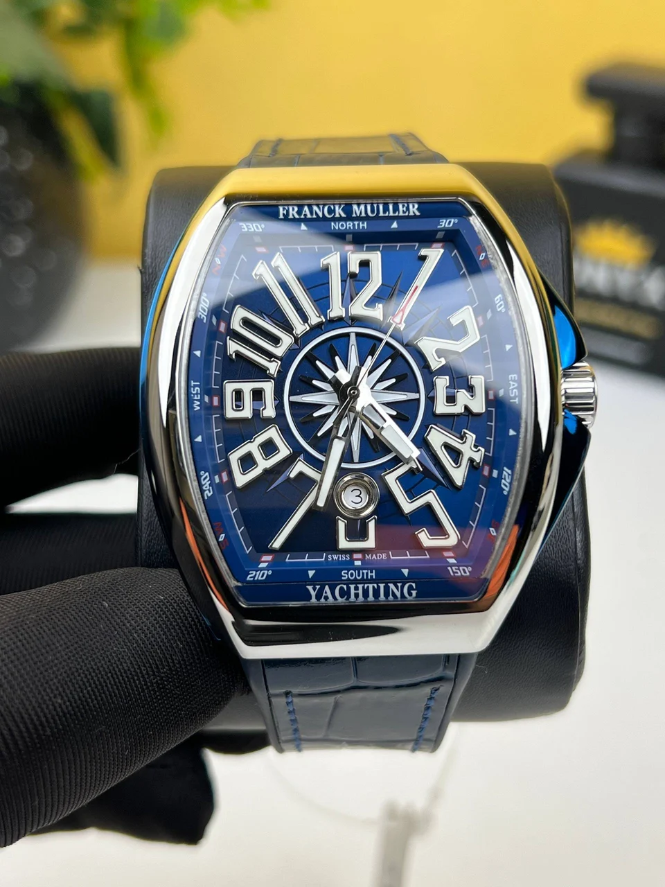 Franck Muller Vanguard Yachting 45mm Blue, Swiss Movement 45 mm kol saati