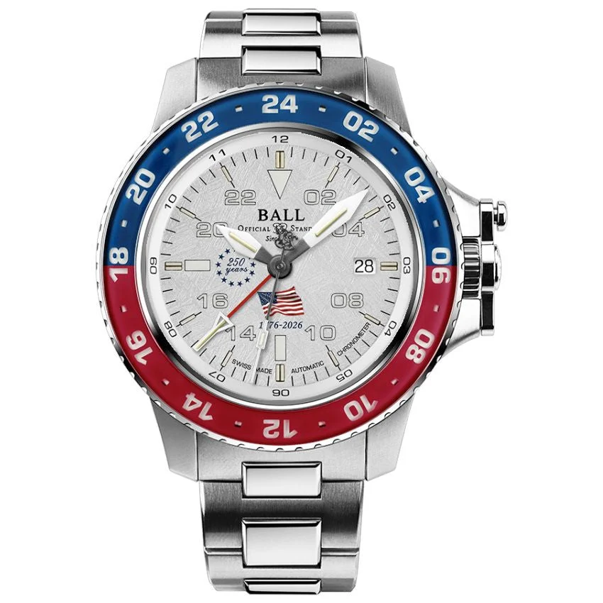 Ball Engineer Hydrocarbon AeroGMT II Patriot Meteorite Dial DG2018C-S24C-MSL kol saati