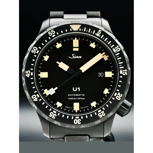 Sinn Diving Watch U1 S E on Black Bracelet 1010.023 210000010840 kol saati