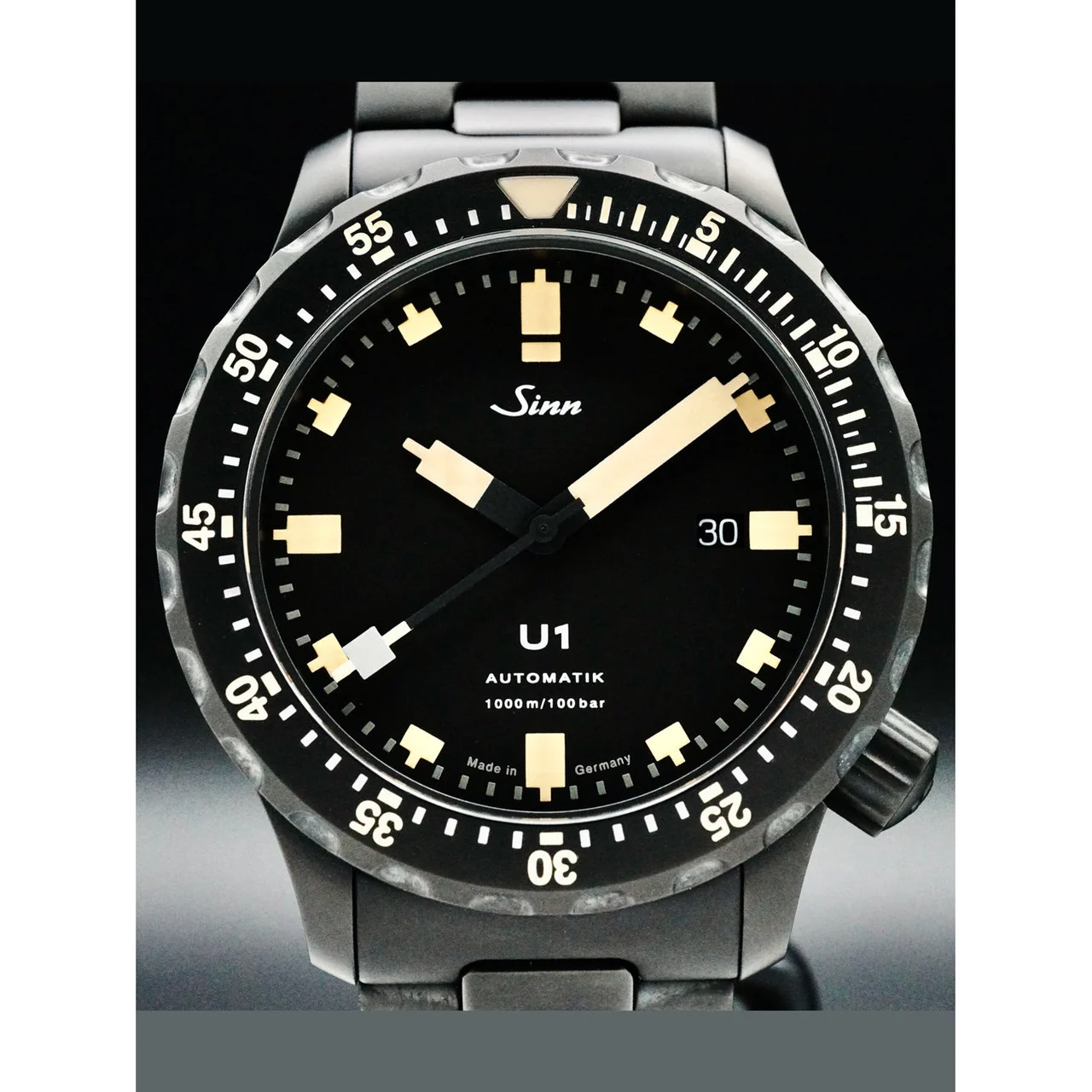 Sinn Diving Watch U1 S E on Black Bracelet 1010.023 210000010840 44 mm kol saati