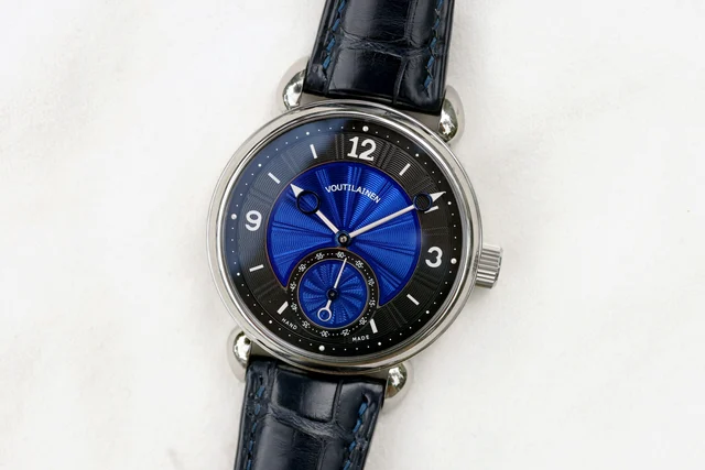 Kari Voutilainen Titanium “Black and Blue Guilloche” Kari Voutilainen Vingt-8 Titanium “Bl