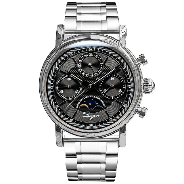 Sugess MoonPhase Master S394 (SU1908SZT/X) Stainless-Steel Case Black Dial moonphase-maste