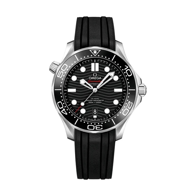 OMEGA Seamaster Diver 300M 42mm - Black on Rubber Strap O21032422001001 kol saati