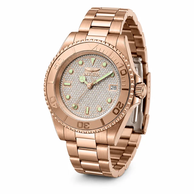 Invicta Pro Diver Brileti Automatic Watch - 40mm. Rose Gold (50281) kol saati