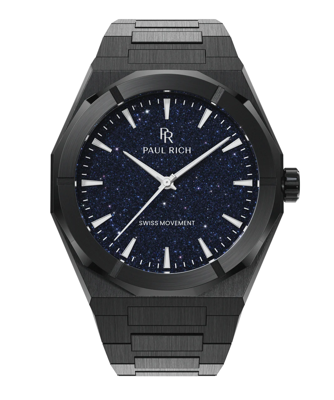 Paul Rich Star Dust II PR88II - Black 43 mm kol saati