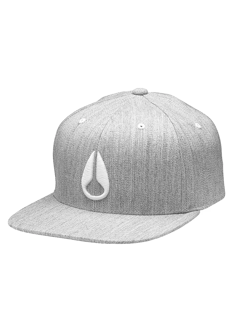 Nixon US Deep Down Flexfit Athletic Fit Hat - Heather Gray / White C1075-1473-22 kol saati