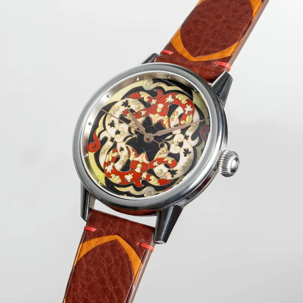 Tan Zehua Melody Cloisonne Enamel Red Dragon TZH-ENAMEL-RED-DRAGON kol saati