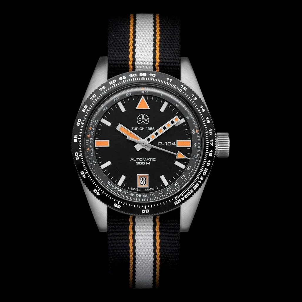 Ollech & Wajs Swiss Automatic P-104 Pilot's Watch #OW-P-104 kol saati