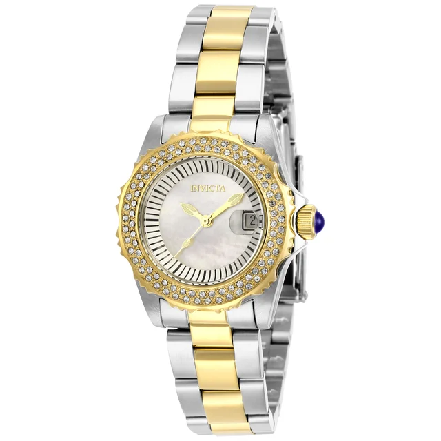 Invicta Angel Swiss Ronda 585 Caliber Watch w/ Mother of Pearl Dial - 30mm, Steel, Gold (2