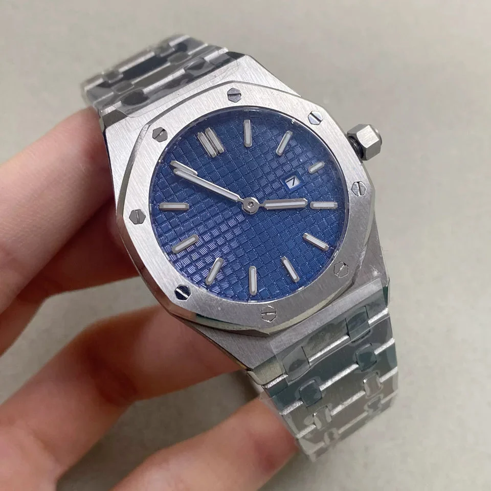 Tandorio octagonal stainless steel quartz watch Royal Oak AP Mod Japanese VJ24 quartz movement 6152263394419 31 mm kol saati