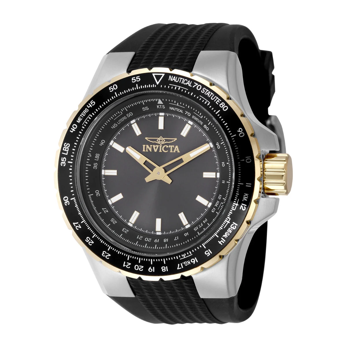 Invicta Aviator Command Deck Watch - 50mm. Black (49649) 50 mm kol saati