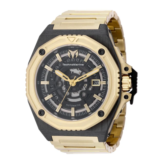 Technomarine Carbon Nautic Marine Automatic Watch with Forged Carbon Case - 45mm. Gold (TM