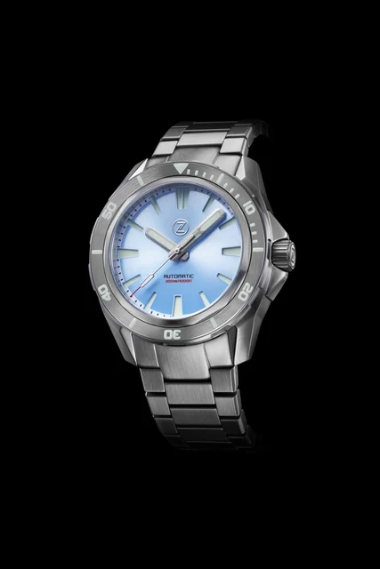 Zelos Swordfish V2 300m Diver Seiko NH35 Ice Blue kol saati