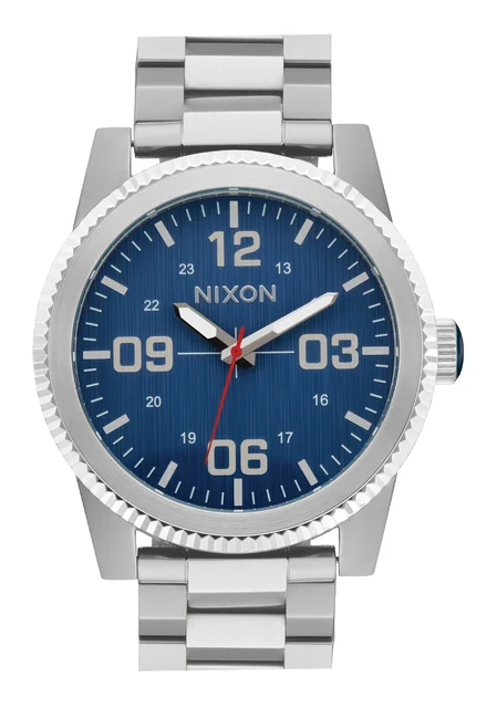 Nixon US Corporal Stainless Steel - Silver / Indigo A346-5246-00 kol saati