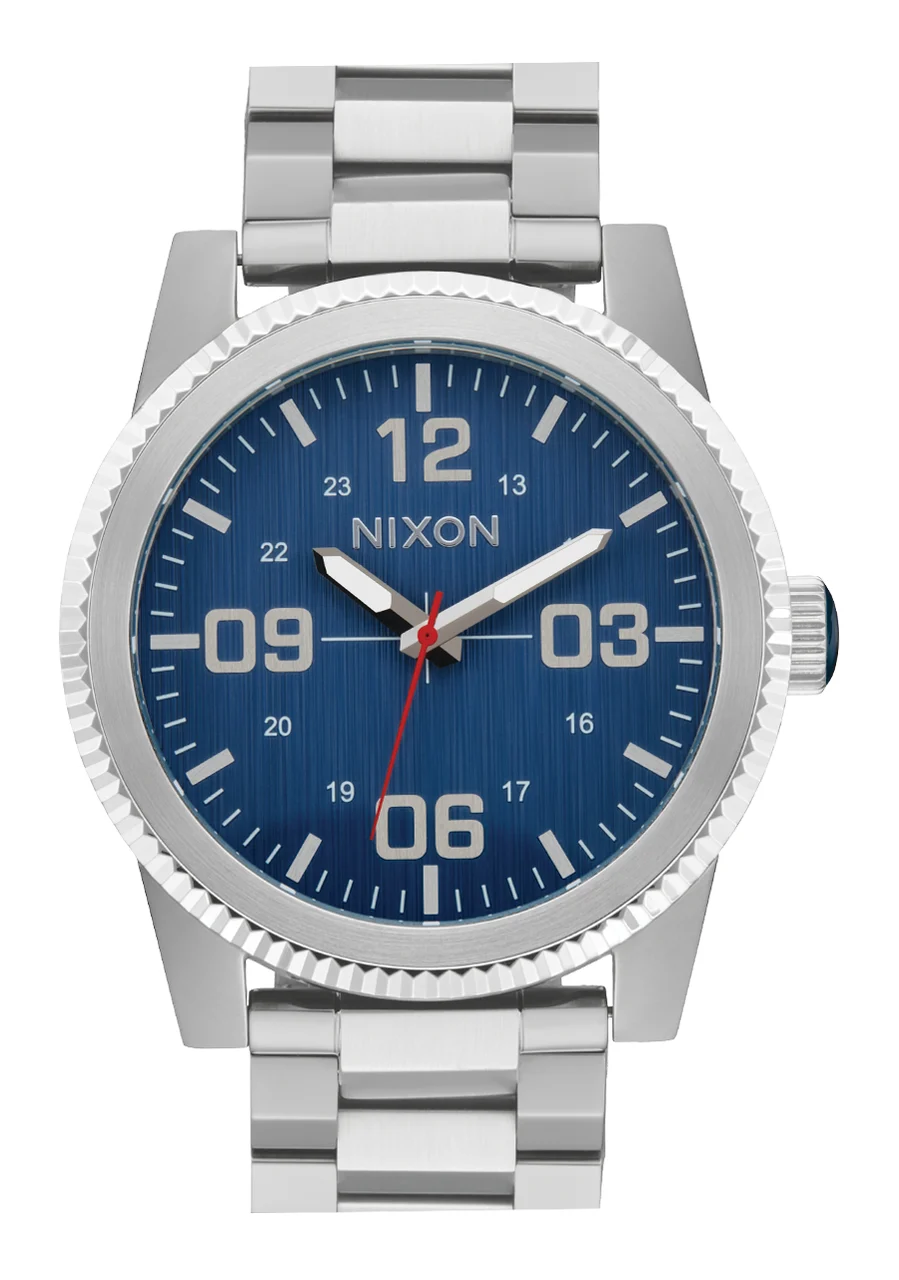 Nixon US Corporal Stainless Steel - Silver / Indigo A346-5246-00 48 mm kol saati