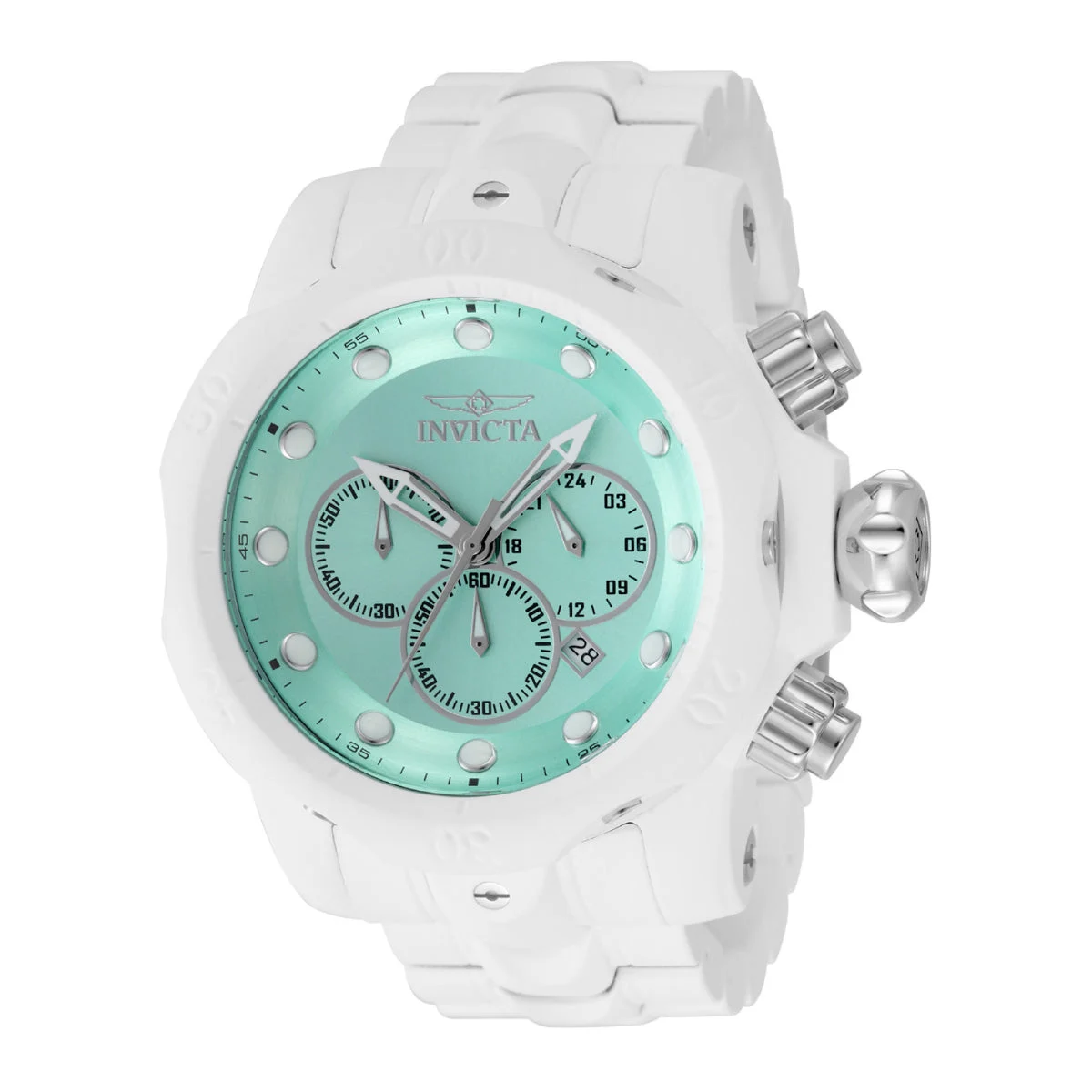 Invicta Venom Ghost Watch - 53.7mm, Aqua Plating, Steel (48222) kol saati